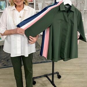 Martha Stewart Olive Green Shirt